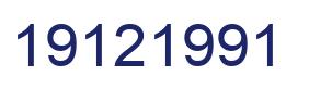 Number 19121991 blue image