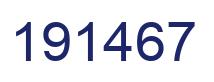 Number 191467 blue image