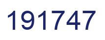 Número 191747 imagen azul