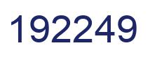 Number 192249 blue image