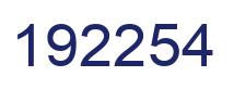 Number 192254 blue image