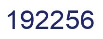 Number 192256 blue image