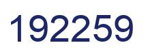 Number 192259 blue image