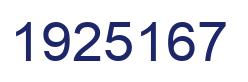 Number 1925167 blue image
