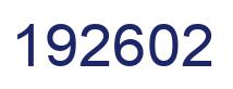 Number 192602 blue image