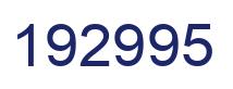 Number 192995 blue image