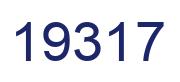 Number 19317 blue image