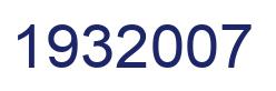 Number 1932007 blue image