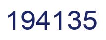 Number 194135 blue image