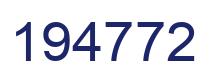 Number 194772 blue image