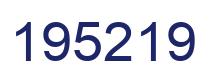 Number 195219 blue image