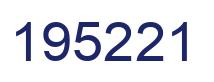 Number 195221 blue image