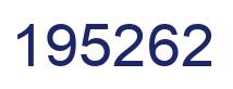 Number 195262 blue image