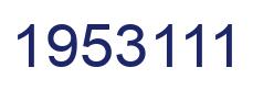 Number 1953111 blue image