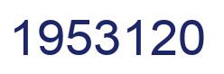 Number 1953120 blue image