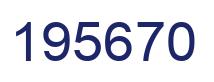 Number 195670 blue image