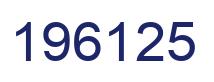 Number 196125 blue image