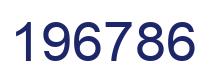 Number 196786 blue image