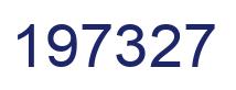 Number 197327 blue image