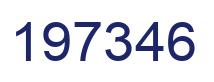 Number 197346 blue image