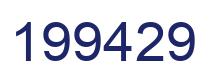 Number 199429 blue image