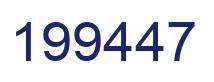 Number 199447 blue image