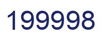 Número 199998 imagen azul