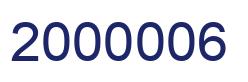 Number 2000006 blue image