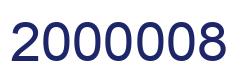 Number 2000008 blue image