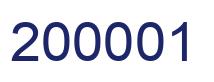 Número 200001 imagen azul