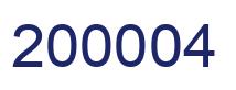 Número 200004 imagen azul