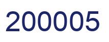 Número 200005 imagen azul