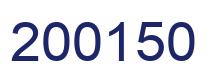 Number 200150 blue image