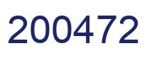 Number 200472 blue image
