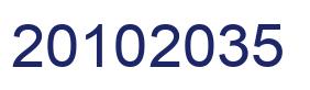 Number 20102035 blue image