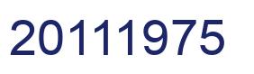 Number 20111975 blue image