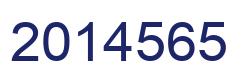 Number 2014565 blue image