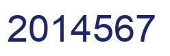Number 2014567 blue image