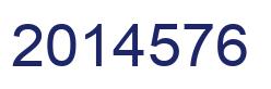 Number 2014576 blue image