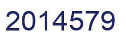 Number 2014579 blue image