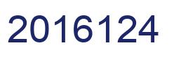 Number 2016124 blue image