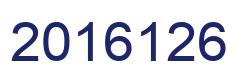 Number 2016126 blue image