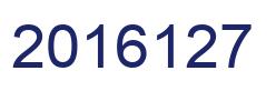 Number 2016127 blue image