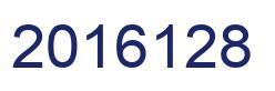 Number 2016128 blue image