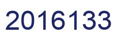 Number 2016133 blue image