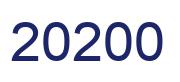 Number 20200 blue image