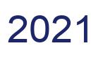 Número 2021 imagen azul
