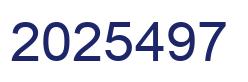 Number 2025497 blue image
