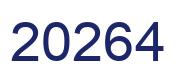 Number 20264 blue image