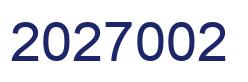Número 2027002 imagen azul